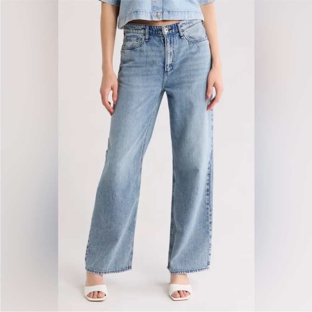 rag & bone Light Blue Wide Leg Jeans